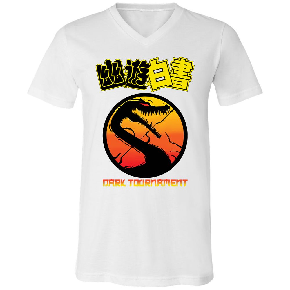 Unisex V-Neck T-Shirt - JKF6YFDC - White - 5