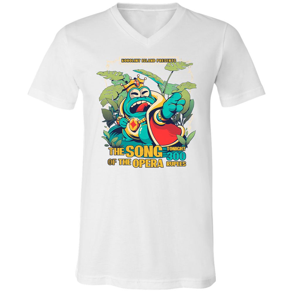 Unisex V-Neck T-Shirt - BZCJVKEW - White - 5