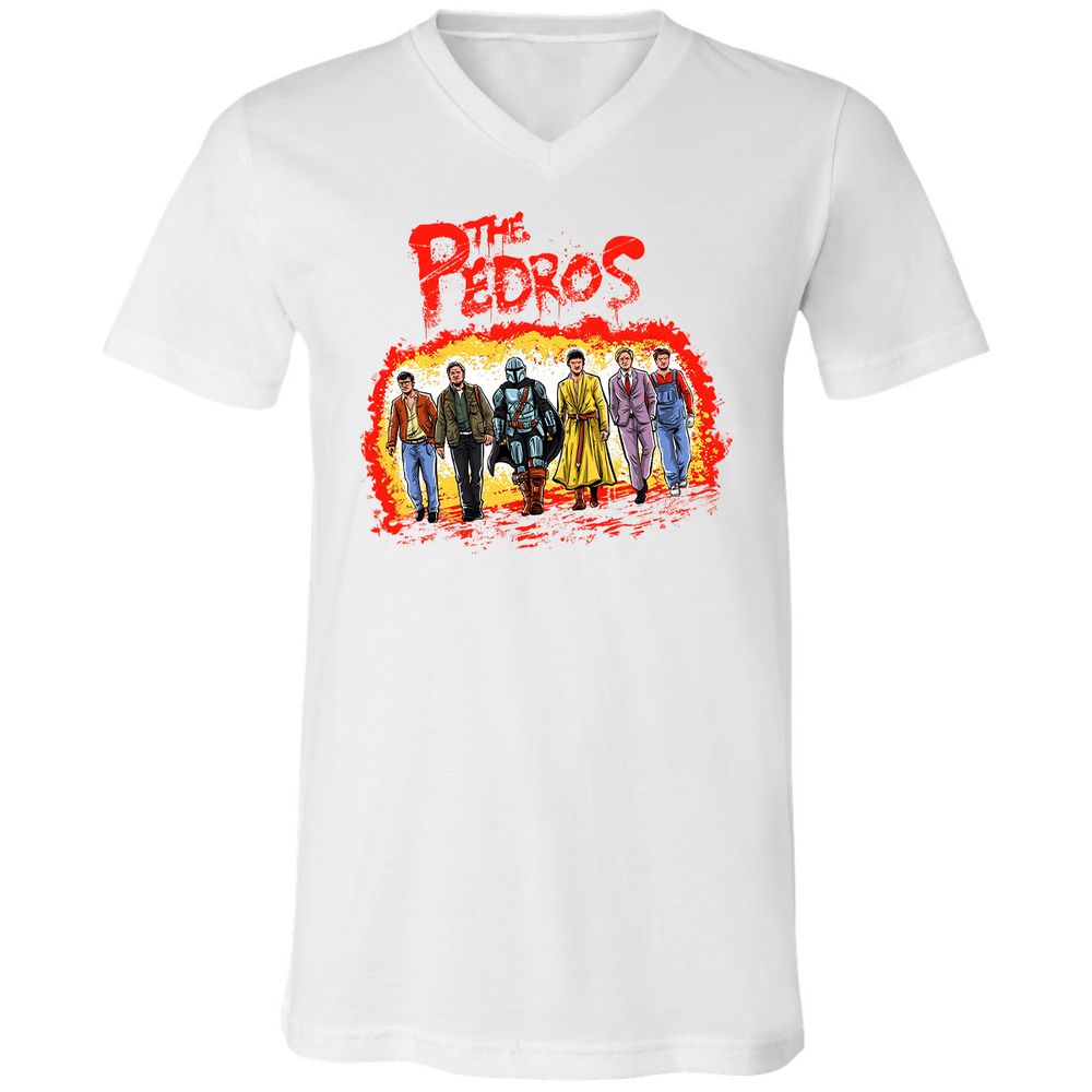 Unisex V-Neck T-Shirt - 4TP7XEMJ - White - 5