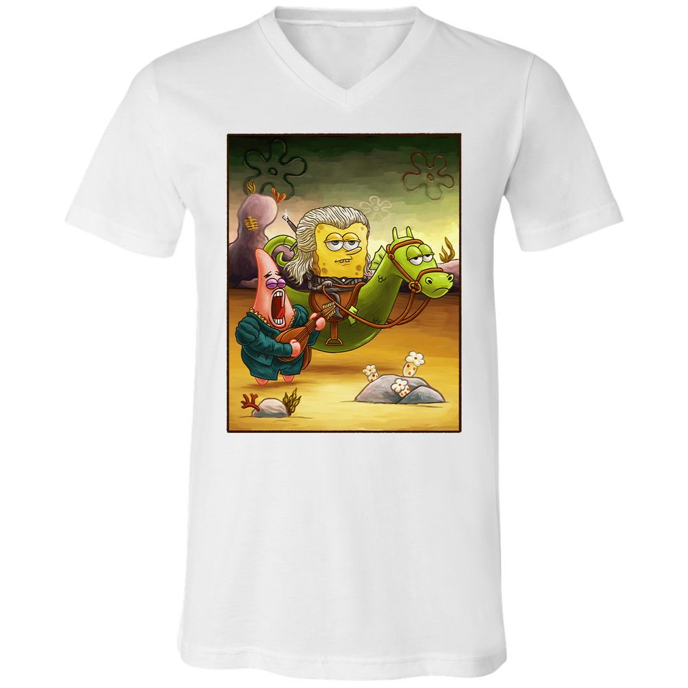 Unisex V-Neck T-Shirt - URPCPEWC - White - 5