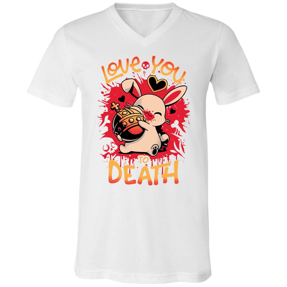 Unisex V-Neck T-Shirt - YKB24ZBM - White - 5