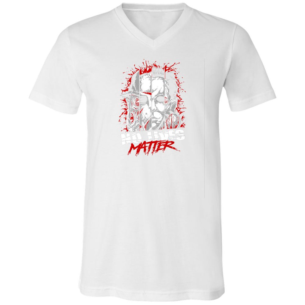 Unisex V-Neck T-Shirt - E1PR296R - White - 5