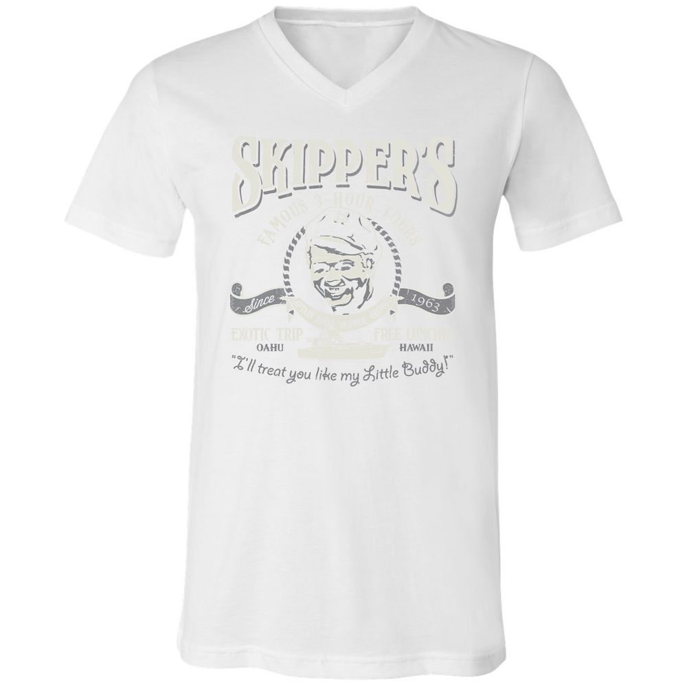 Unisex V-Neck T-Shirt - J5RN1BFE - White - 5