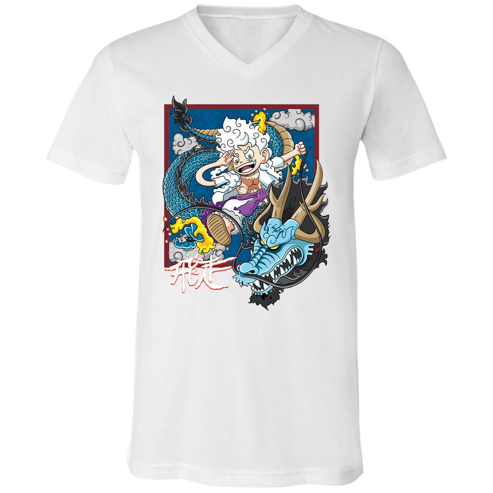 Unisex V-Neck T-Shirt - GQECQN2B - White - 5