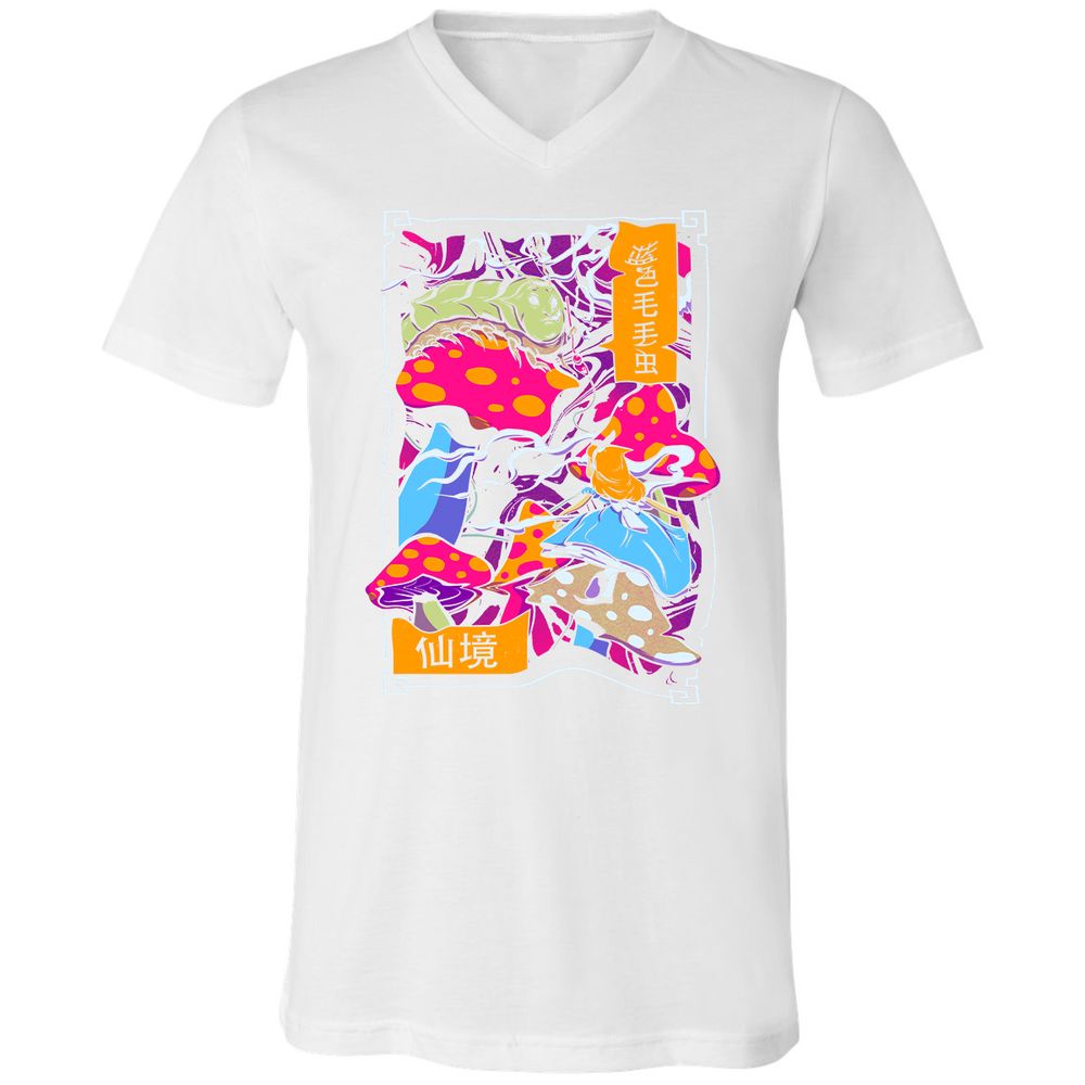 Unisex V-Neck T-Shirt - 3CE1Q7VT - White - 5