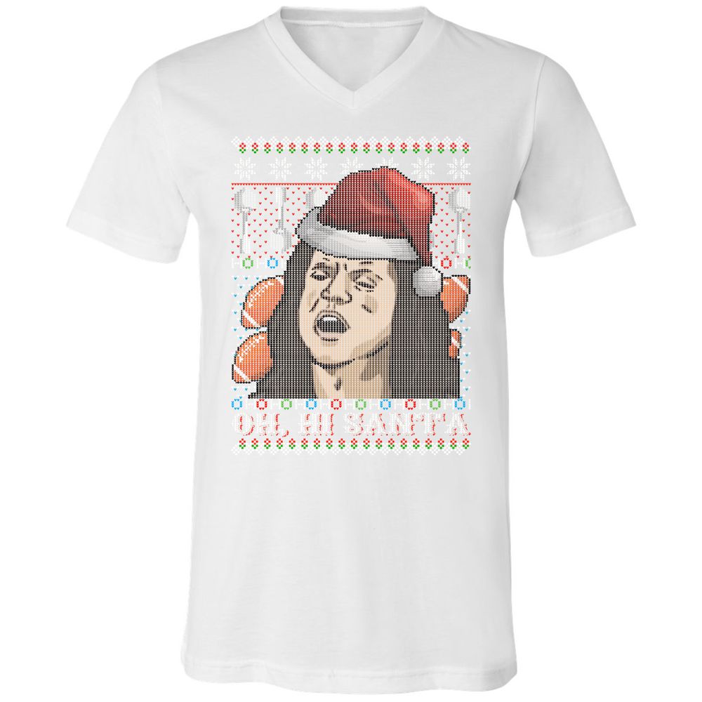 Unisex V-Neck T-Shirt - KSJQZP7V - White - 5
