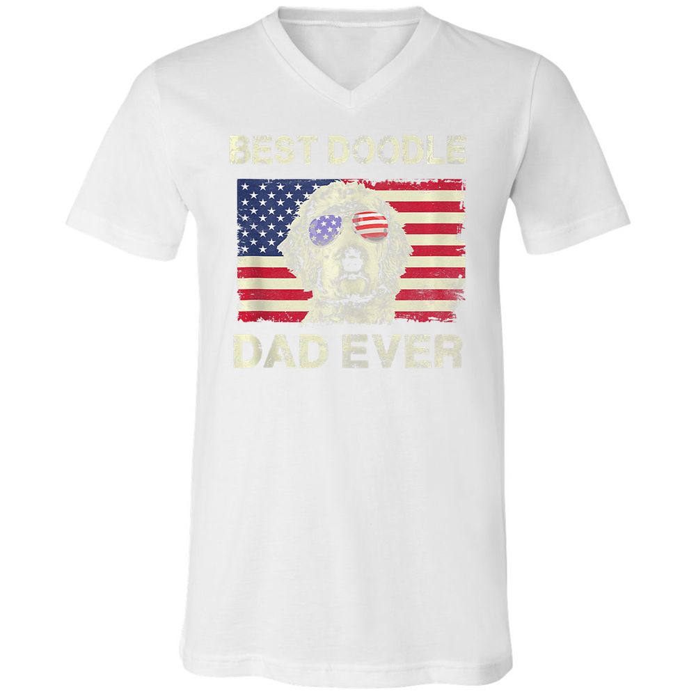Unisex V-Neck T-Shirt - 8A1CEXNE - White - 5