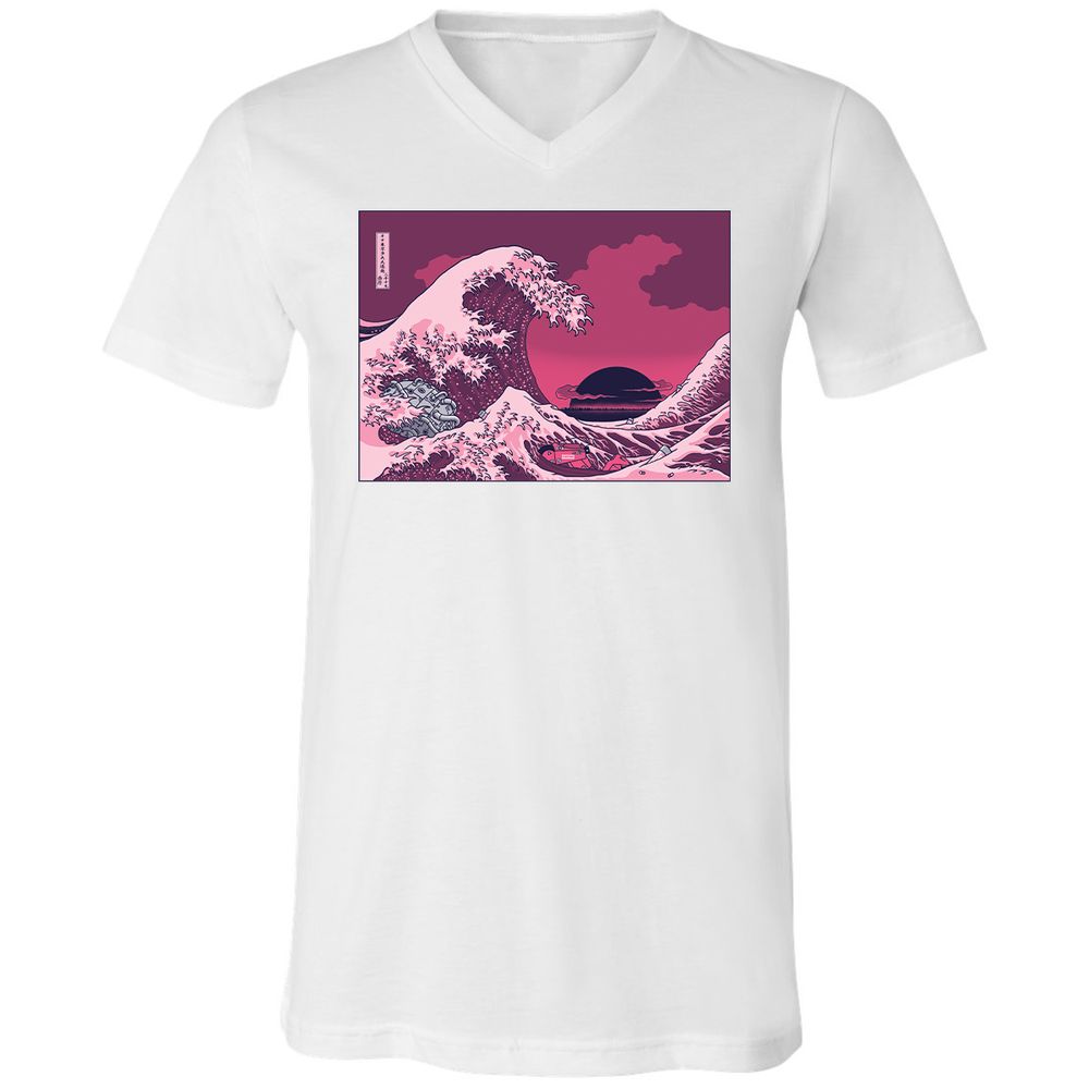 Unisex V-Neck T-Shirt - X3K16NQX - White - 5