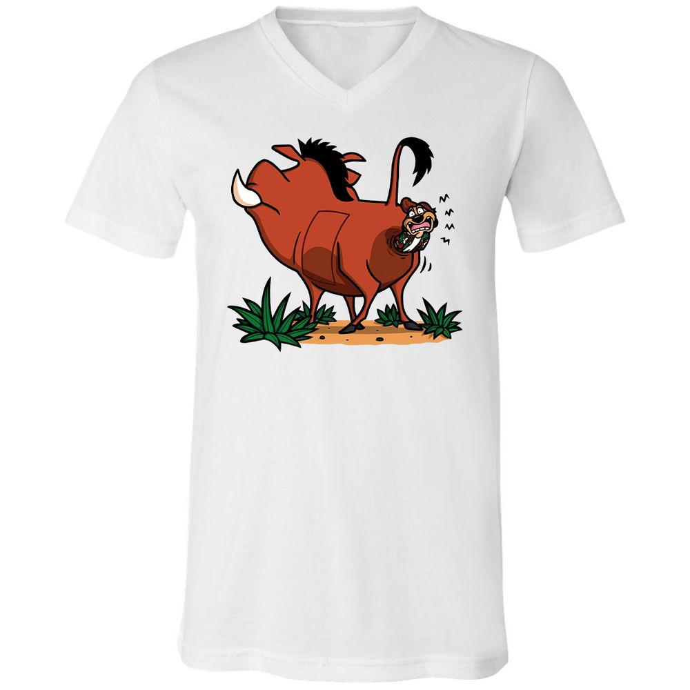 Unisex V-Neck T-Shirt - 1DYQCVG5 - White - 5