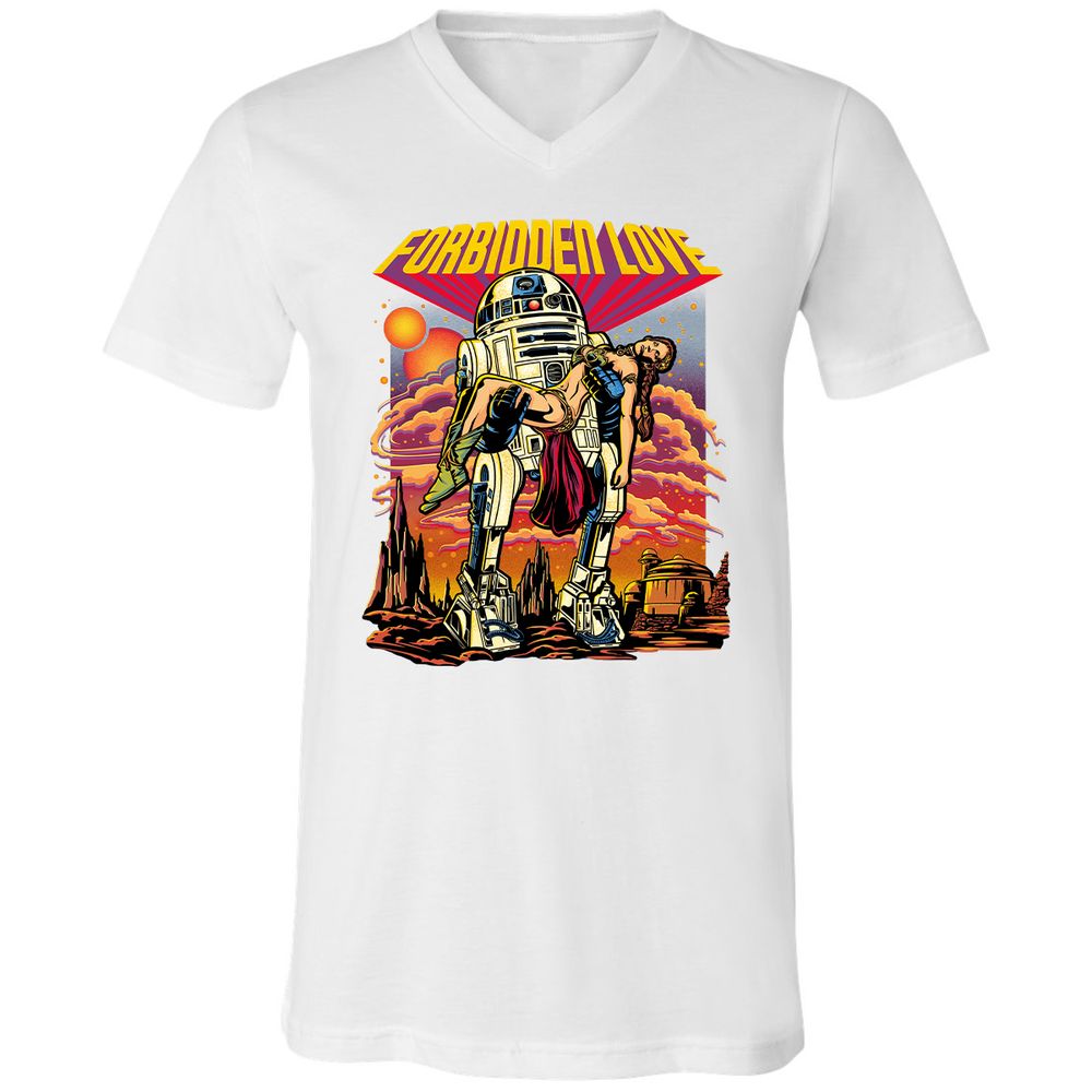 Unisex V-Neck T-Shirt - 52Q8M3QB - White - 5