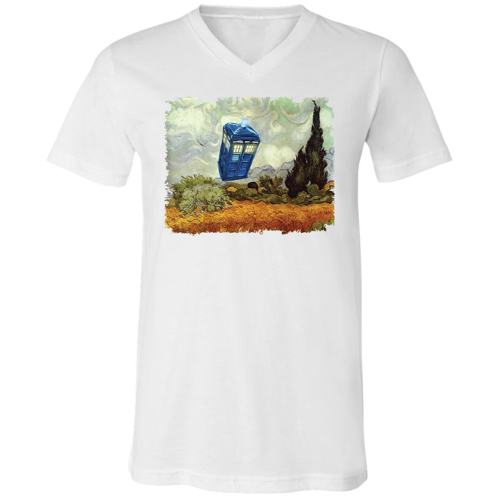 Unisex V-Neck T-Shirt - VD6FTRWC - White - 5