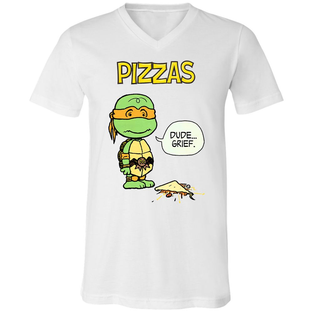 Unisex V-Neck T-Shirt - MZJSLK2X - White - 5