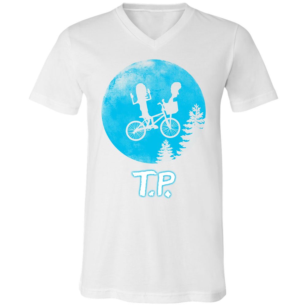 Unisex V-Neck T-Shirt - L9NZK168 - White - 5