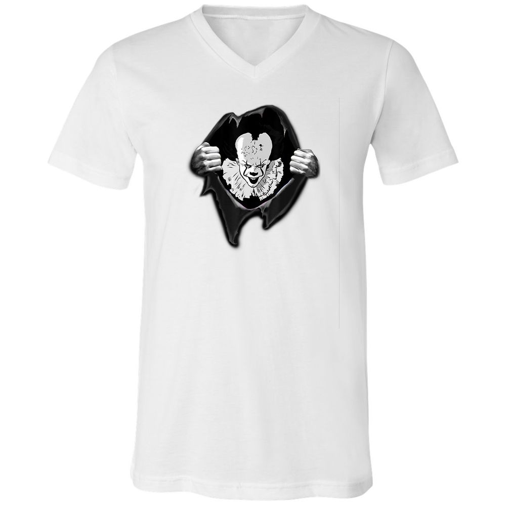 Unisex V-Neck T-Shirt - 4C7SZ2TK - White - 5