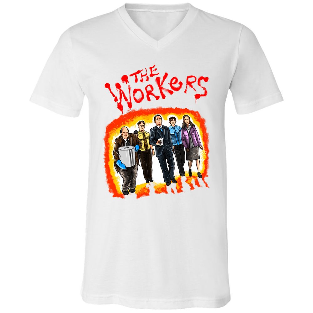 Unisex V-Neck T-Shirt - GPRF7D66 - White - 5