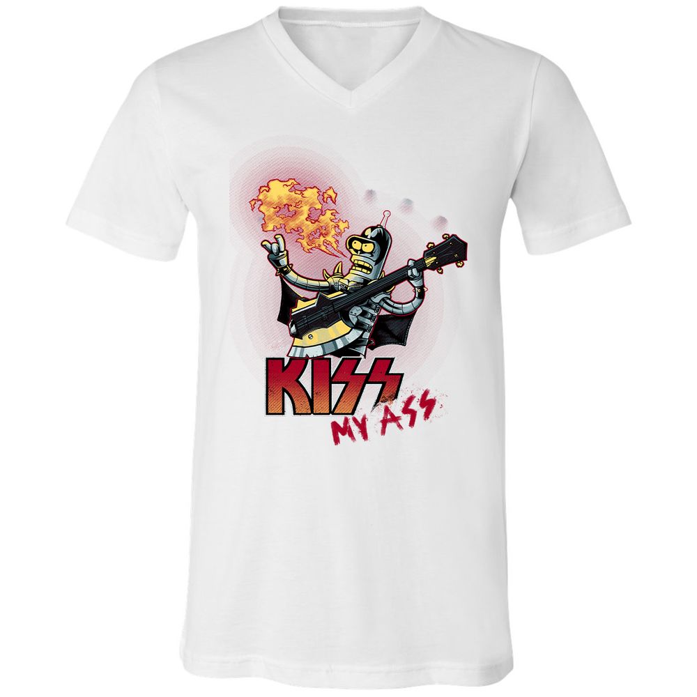 Unisex V-Neck T-Shirt - 385QWLQB - White - 5