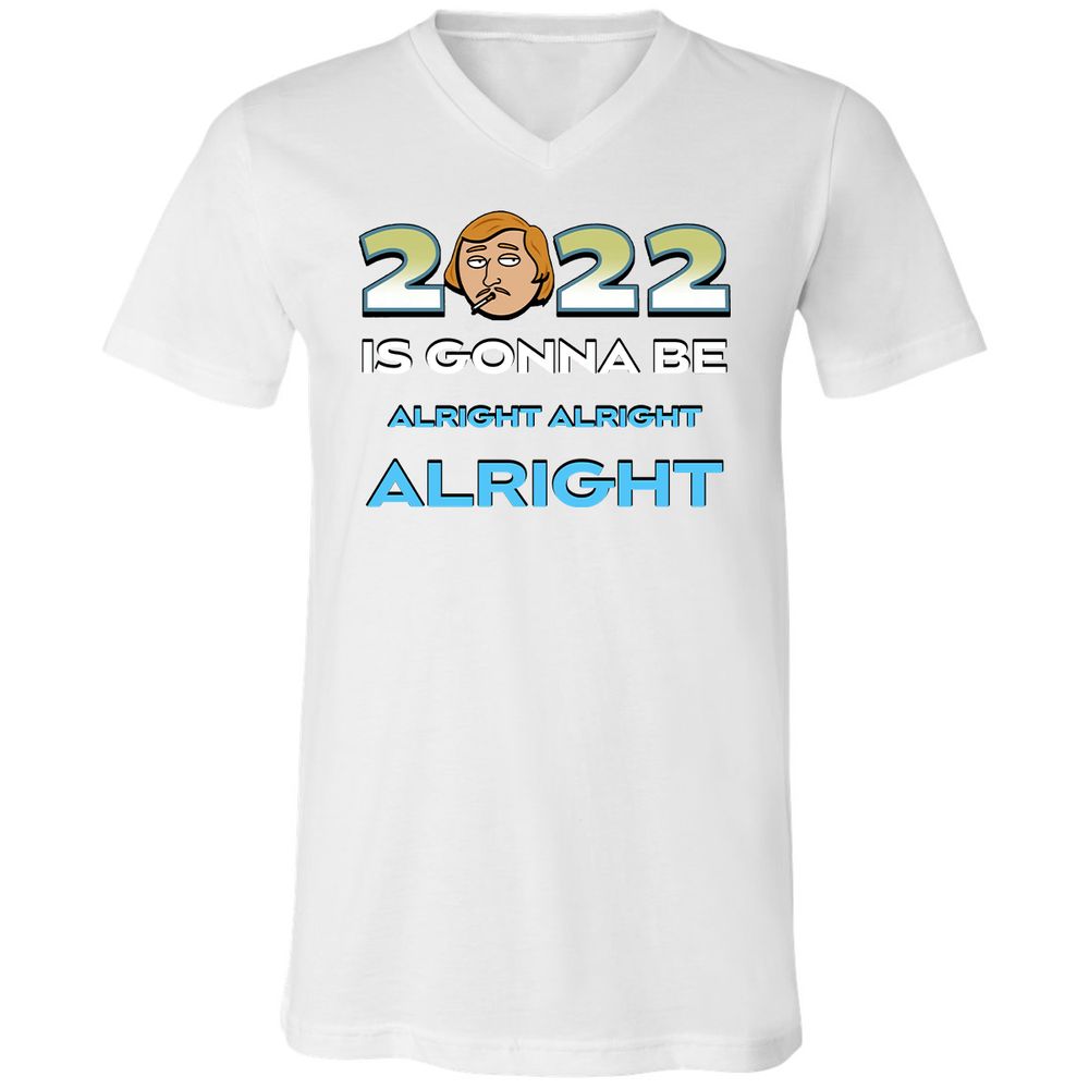 Unisex V-Neck T-Shirt - B6TH4GFD - White - 5