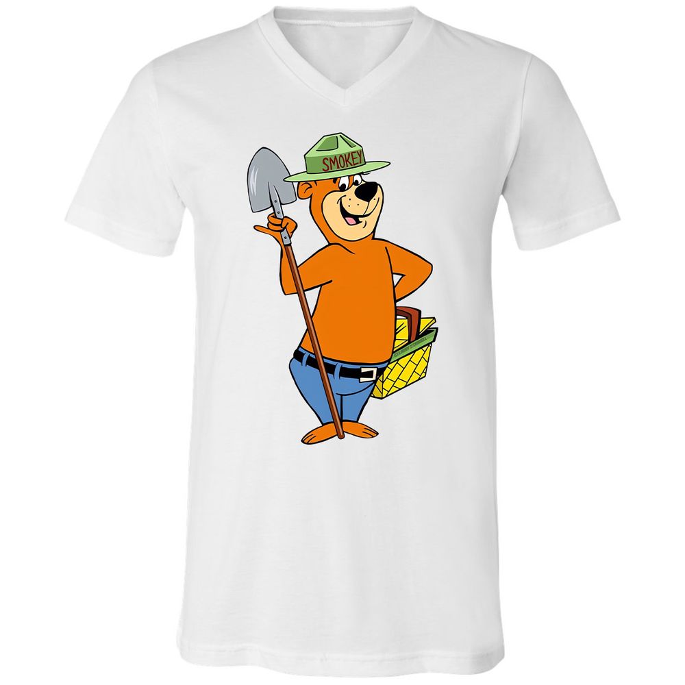 Unisex V-Neck T-Shirt - YSTRPZ4H - White - 5