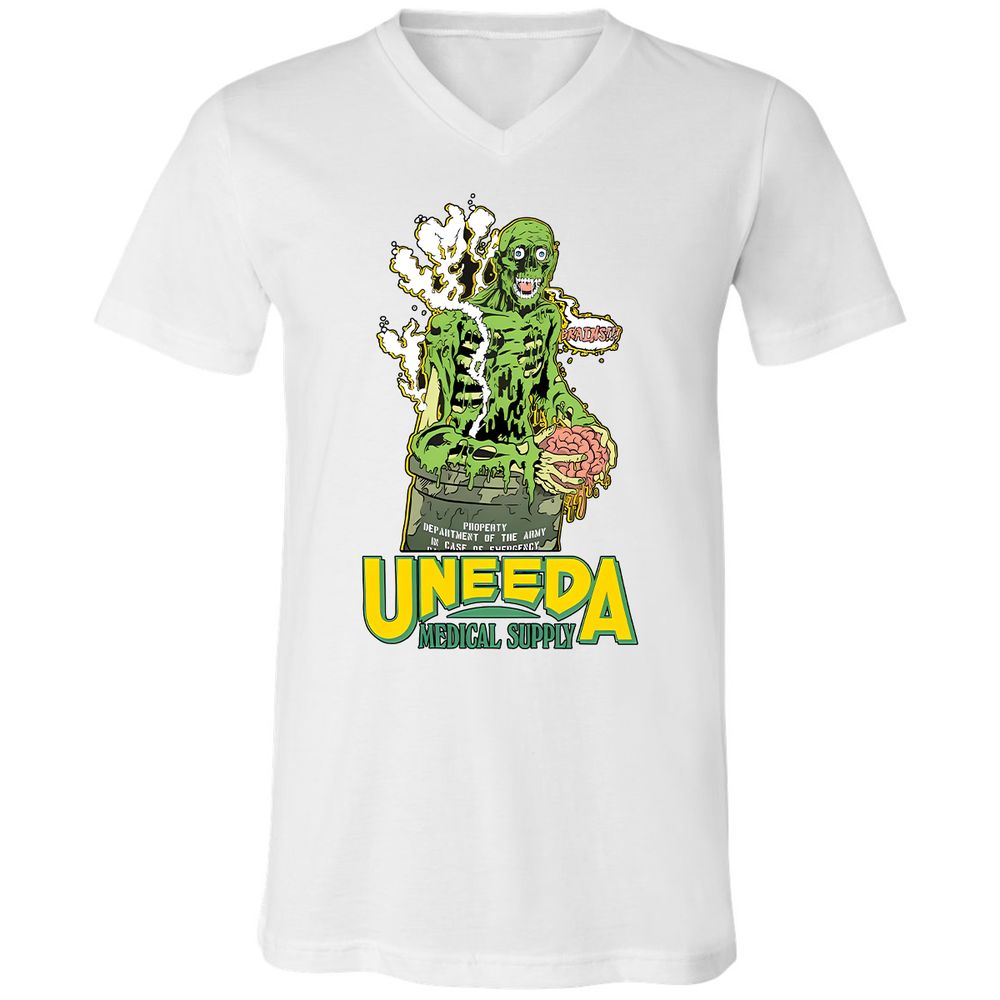 Unisex V-Neck T-Shirt - VMRC8YNC - White - 5