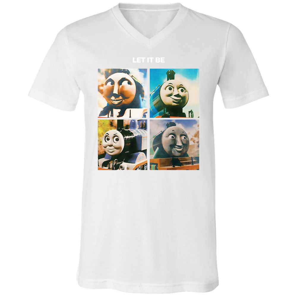 Unisex V-Neck T-Shirt - 72GWQUHN - White - 5