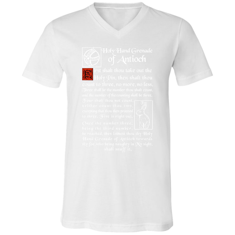 Unisex V-Neck T-Shirt - 4DWX49NV - White - 5