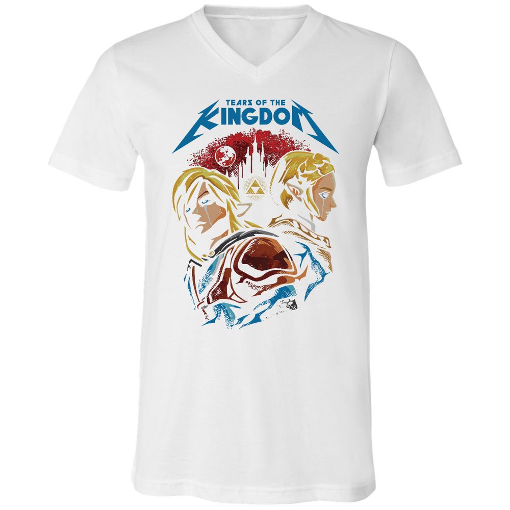 Unisex V-Neck T-Shirt - 9XS8C3AP - White - 5