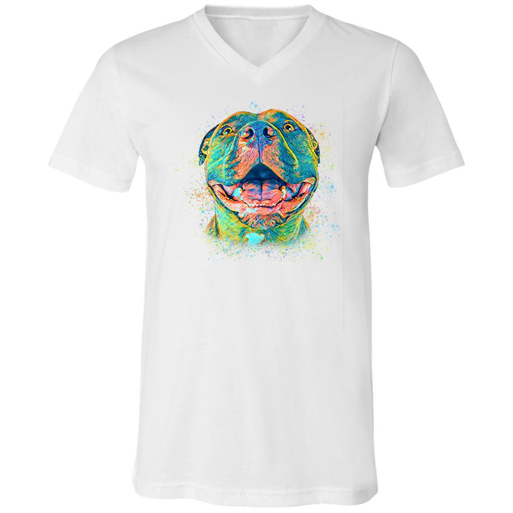 Unisex V-Neck T-Shirt - BVZ1ANJK - White - 5