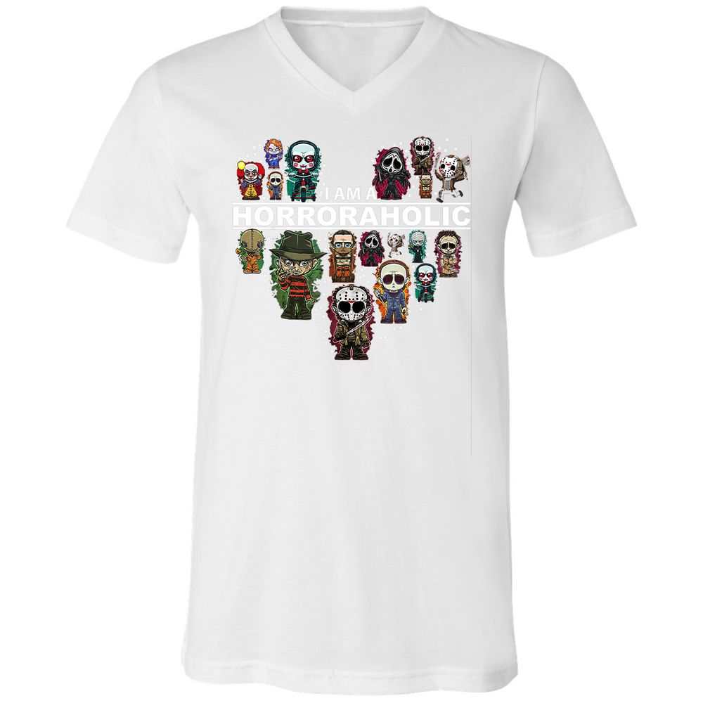 Unisex V-Neck T-Shirt - CMVEXHCL - White - 5