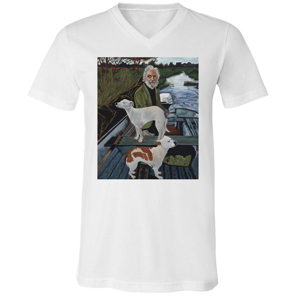 Unisex V-Neck T-Shirt - GQHE6N7J - White - 5
