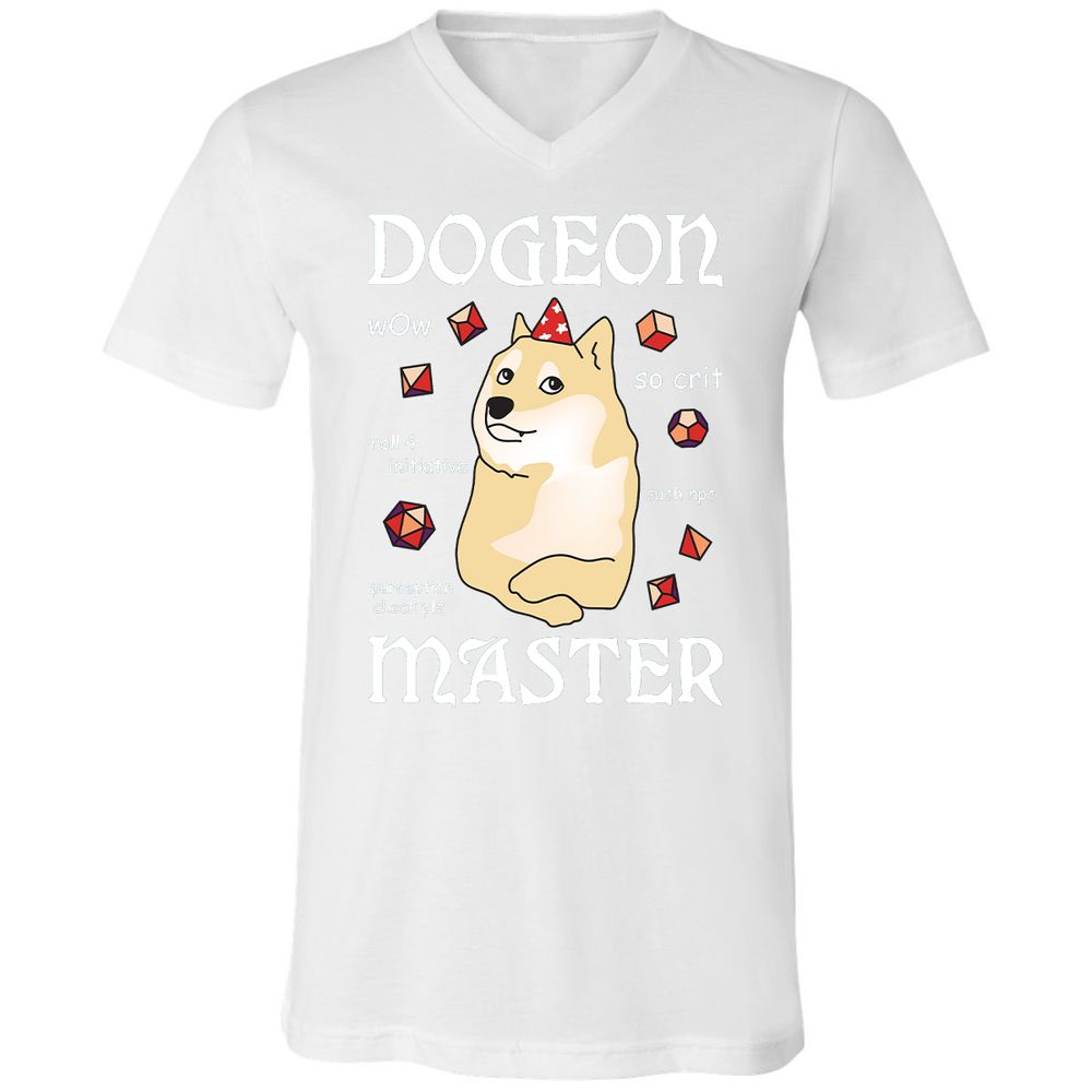 Unisex V-Neck T-Shirt - MUXUJ7DC - White - 5