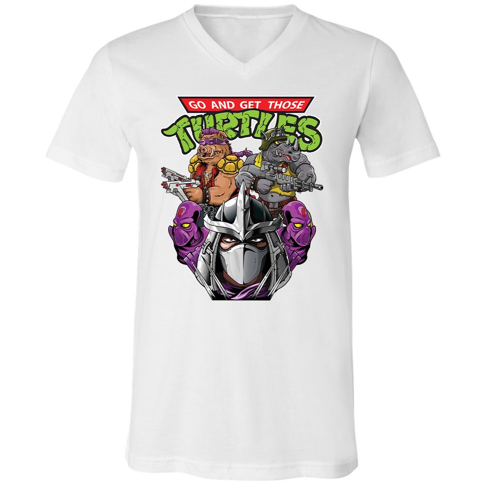 Unisex V-Neck T-Shirt - 73V5KE4S - White - 5