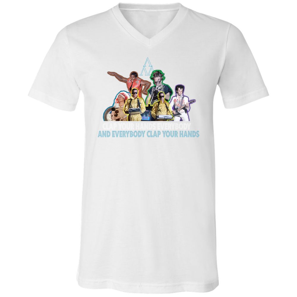Unisex V-Neck T-Shirt - 5JR2NCLV - White - 5