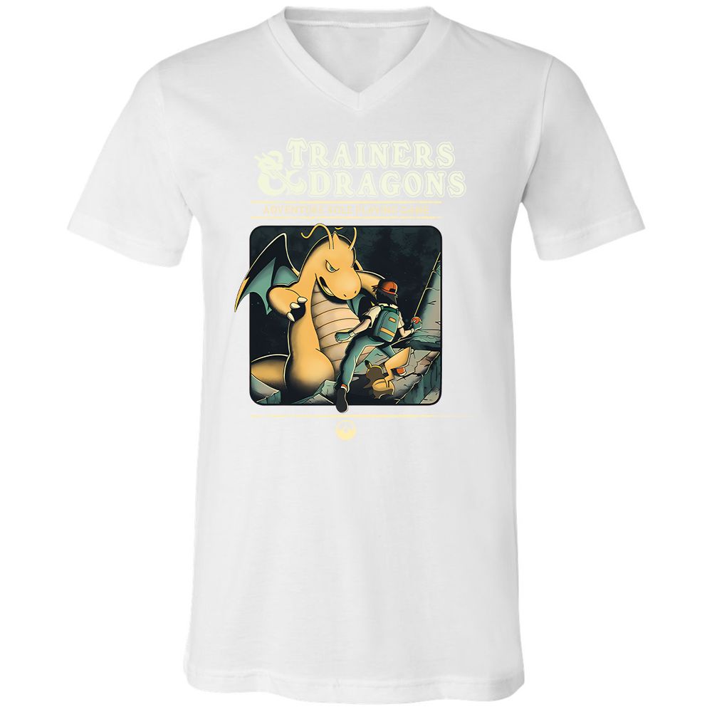 Unisex V-Neck T-Shirt - VHWZBAR7 - White - 5