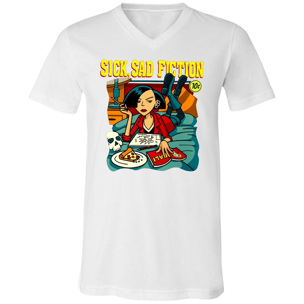 Unisex V-Neck T-Shirt - KGK8A276 - White - 5