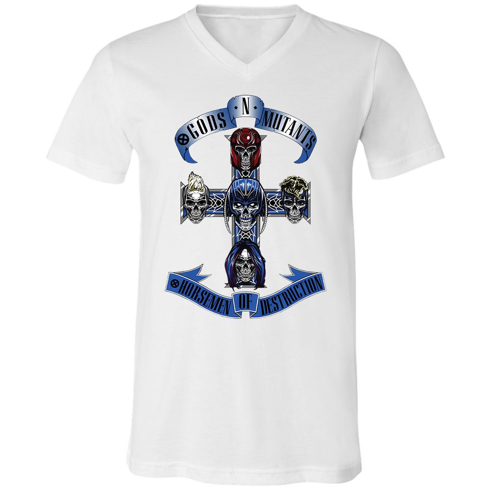 Unisex V-Neck T-Shirt - 4WEUJTJC - White - 5