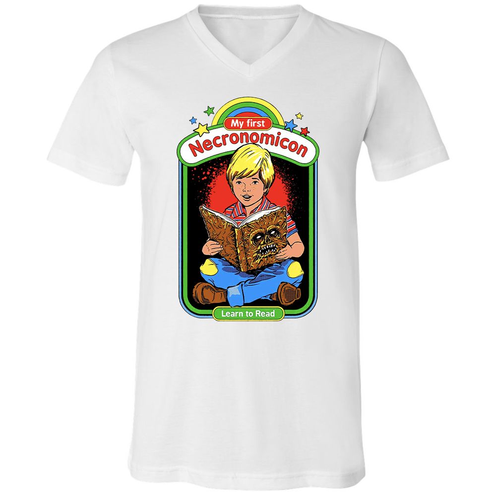 Unisex V-Neck T-Shirt - LMWLH6K8 - White - 5