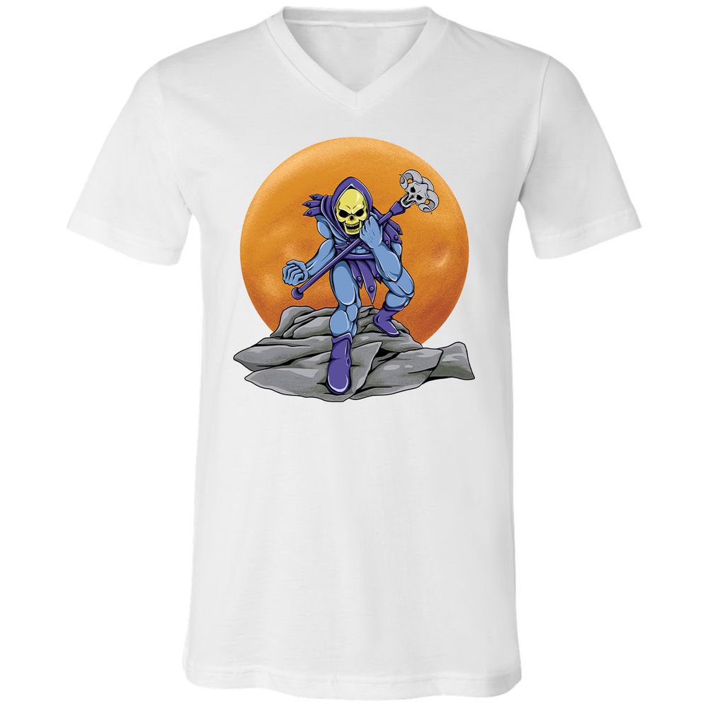 Unisex V-Neck T-Shirt - RPMY84HJ - White - 5