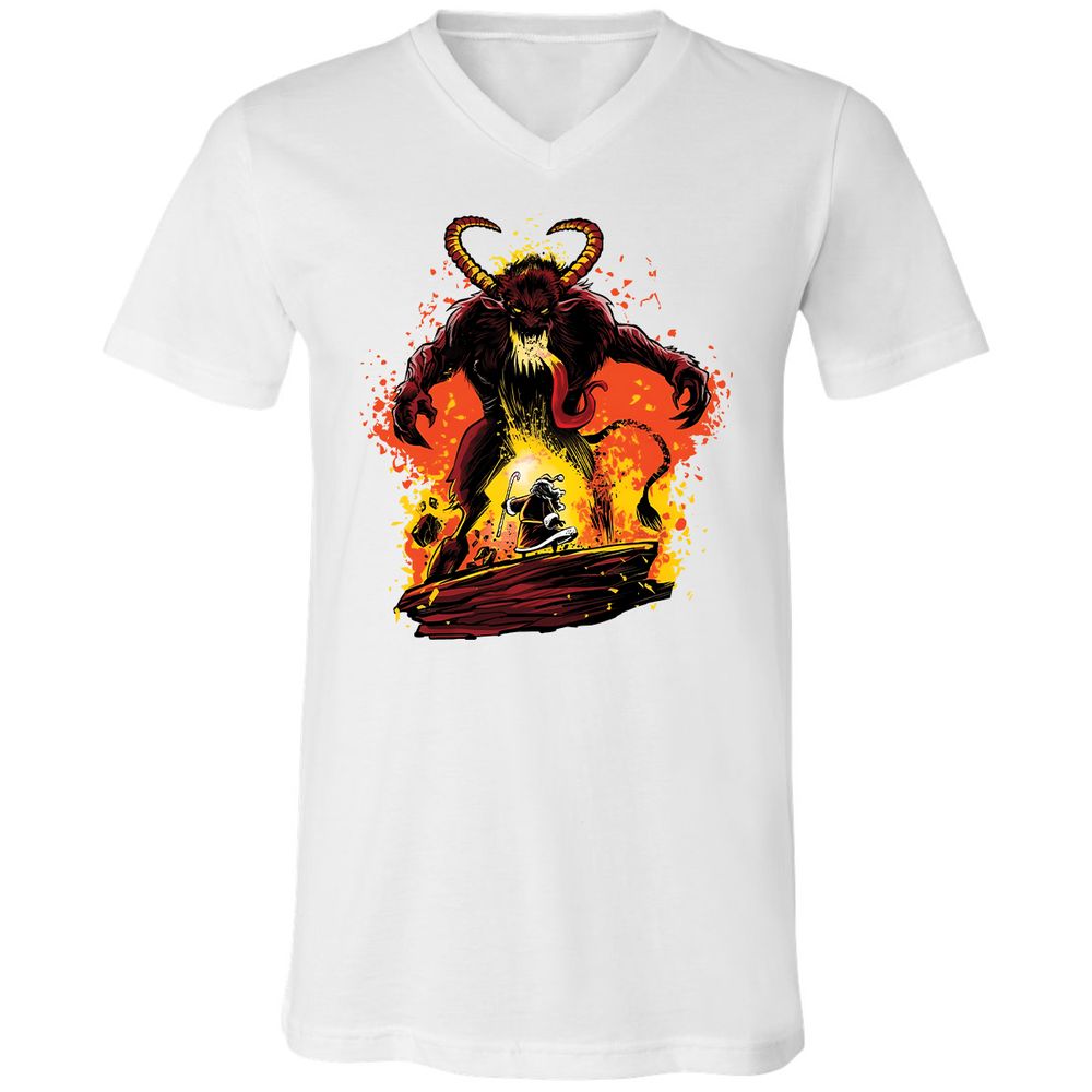 Unisex V-Neck T-Shirt - AYCB8Z2G - White - 5