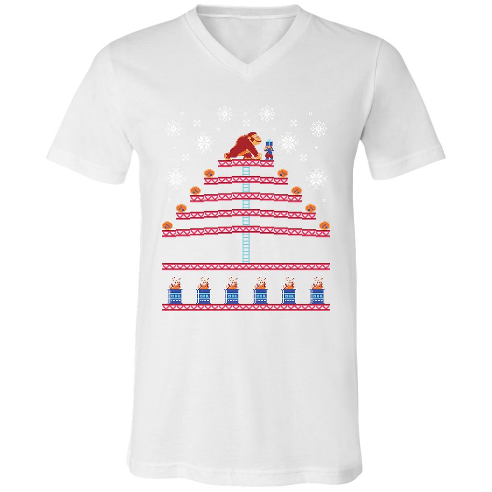 Unisex V-Neck T-Shirt - KQKNH9ZD - White - 5