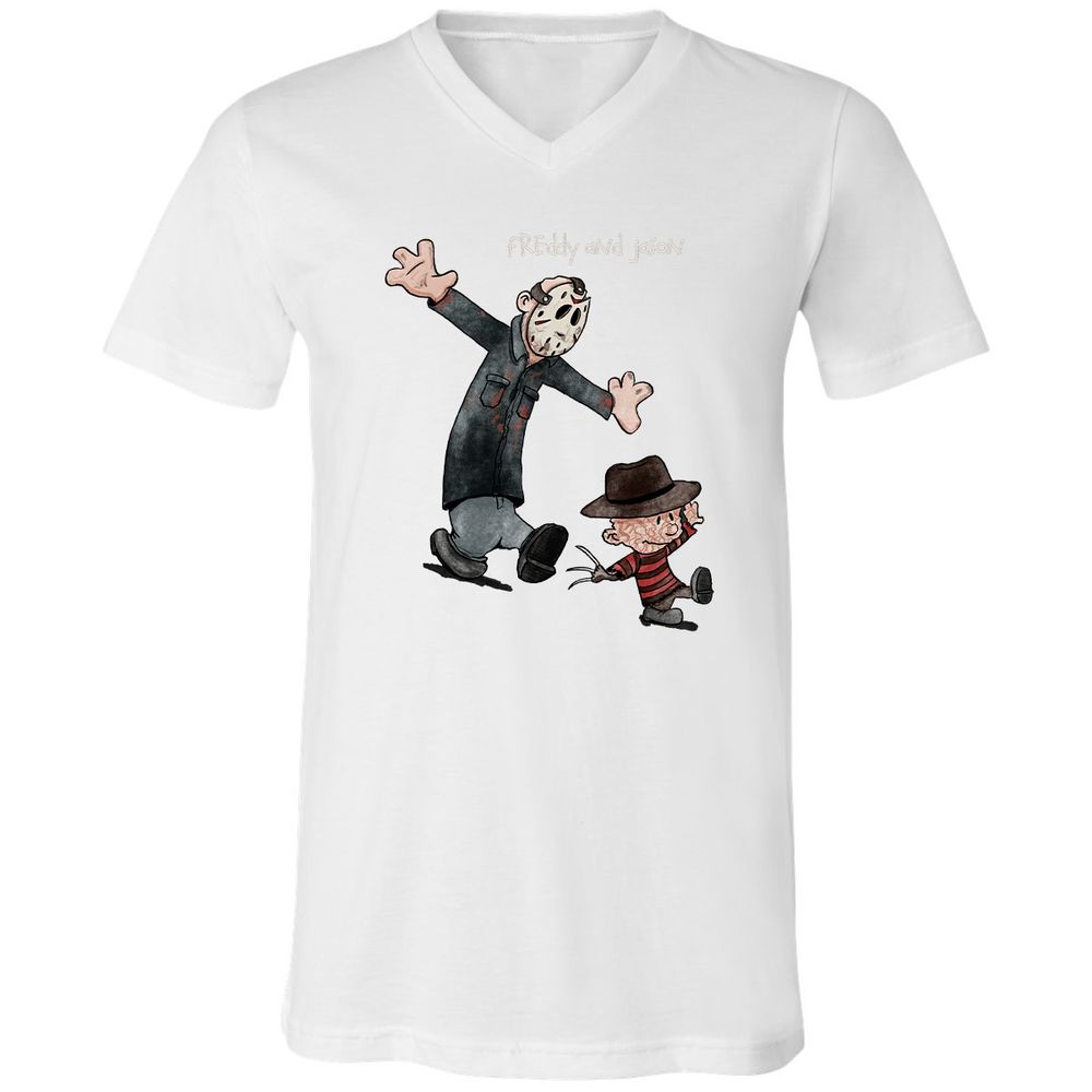 Unisex V-Neck T-Shirt - T3ULUS9N - White - 5