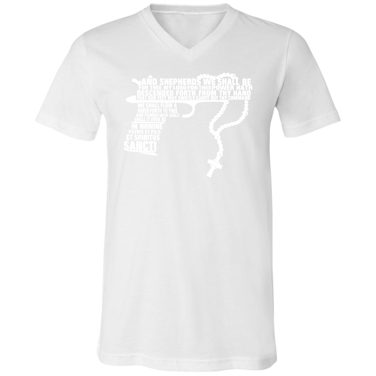 Unisex V-Neck T-Shirt - UCEXX711 - White - 5