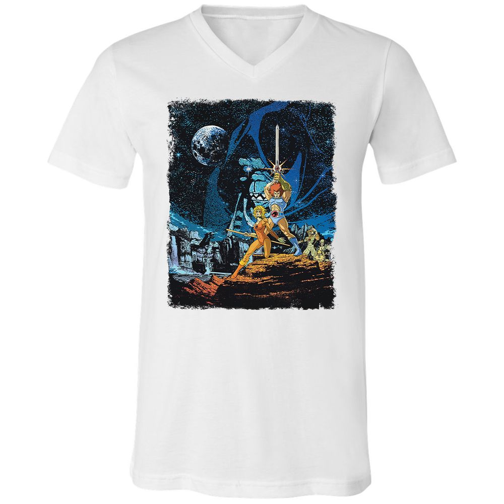 Unisex V-Neck T-Shirt - 3J39DZBL - White - 5