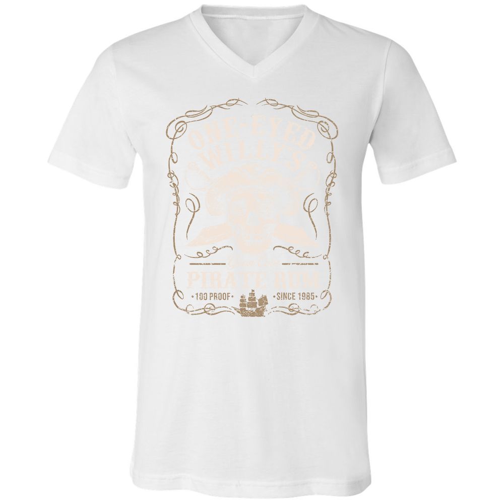 Unisex V-Neck T-Shirt - ZDDBQVYW - White - 5