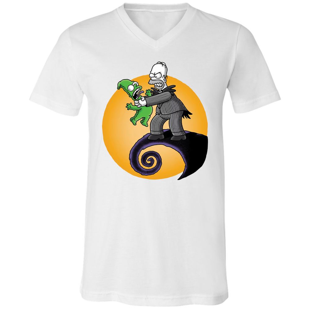 Unisex V-Neck T-Shirt - ZKTMZ4YA - White - 5