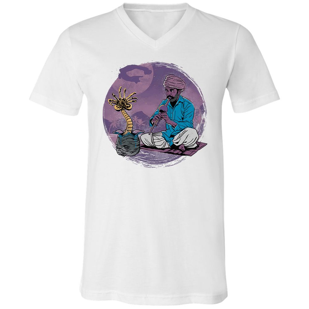 Unisex V-Neck T-Shirt - 2W9BNYK4 - White - 5