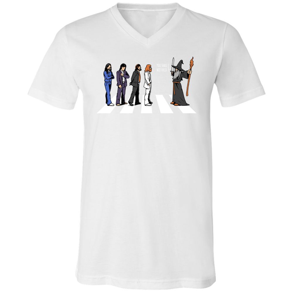 Unisex V-Neck T-Shirt - EELY7DAH - White - 5