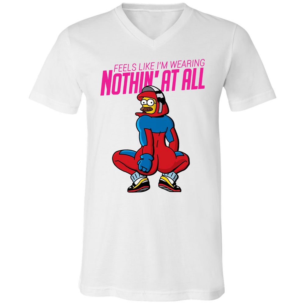 Unisex V-Neck T-Shirt - LN51LAKQ - White - 5