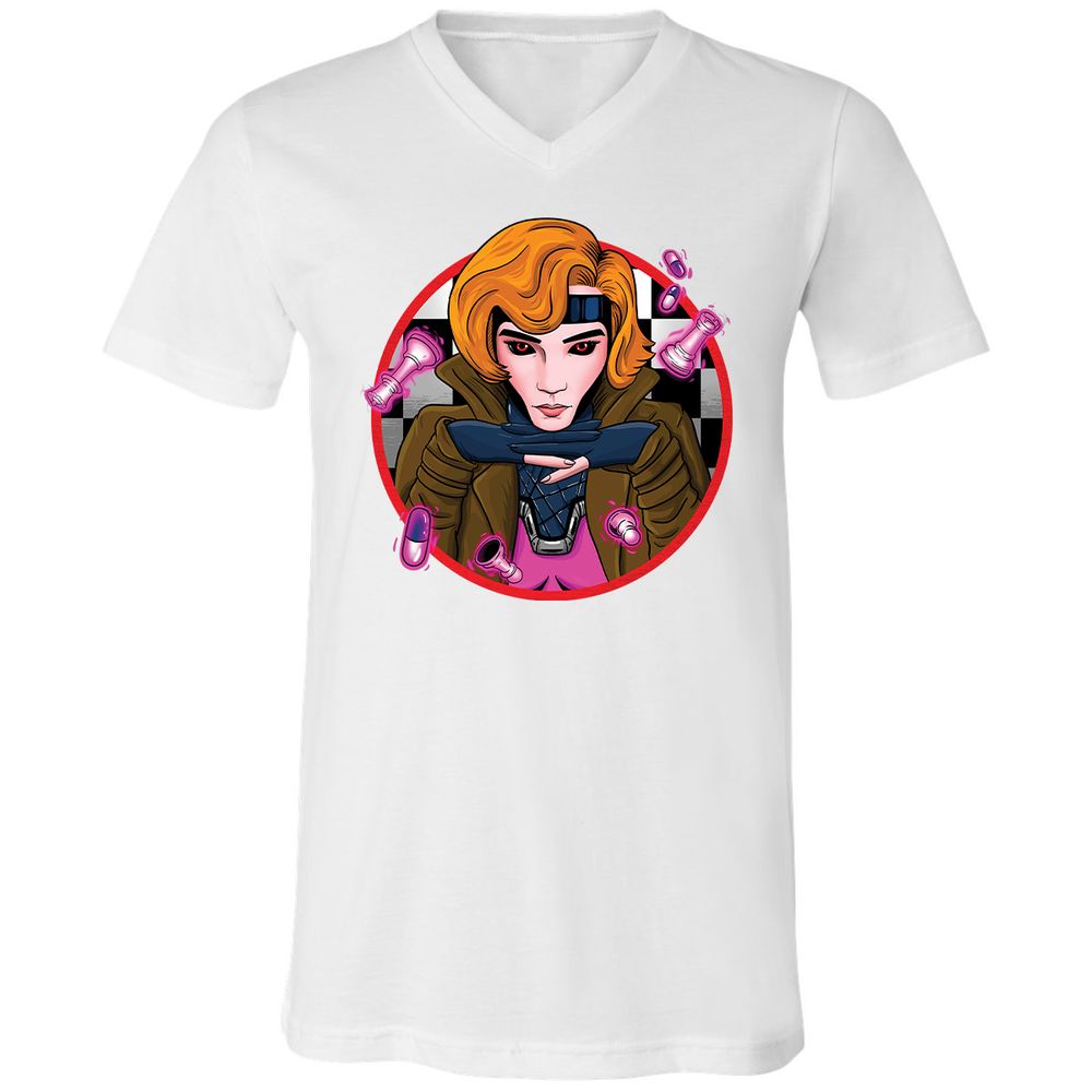 Unisex V-Neck T-Shirt - P7TFFMAP - White - 5