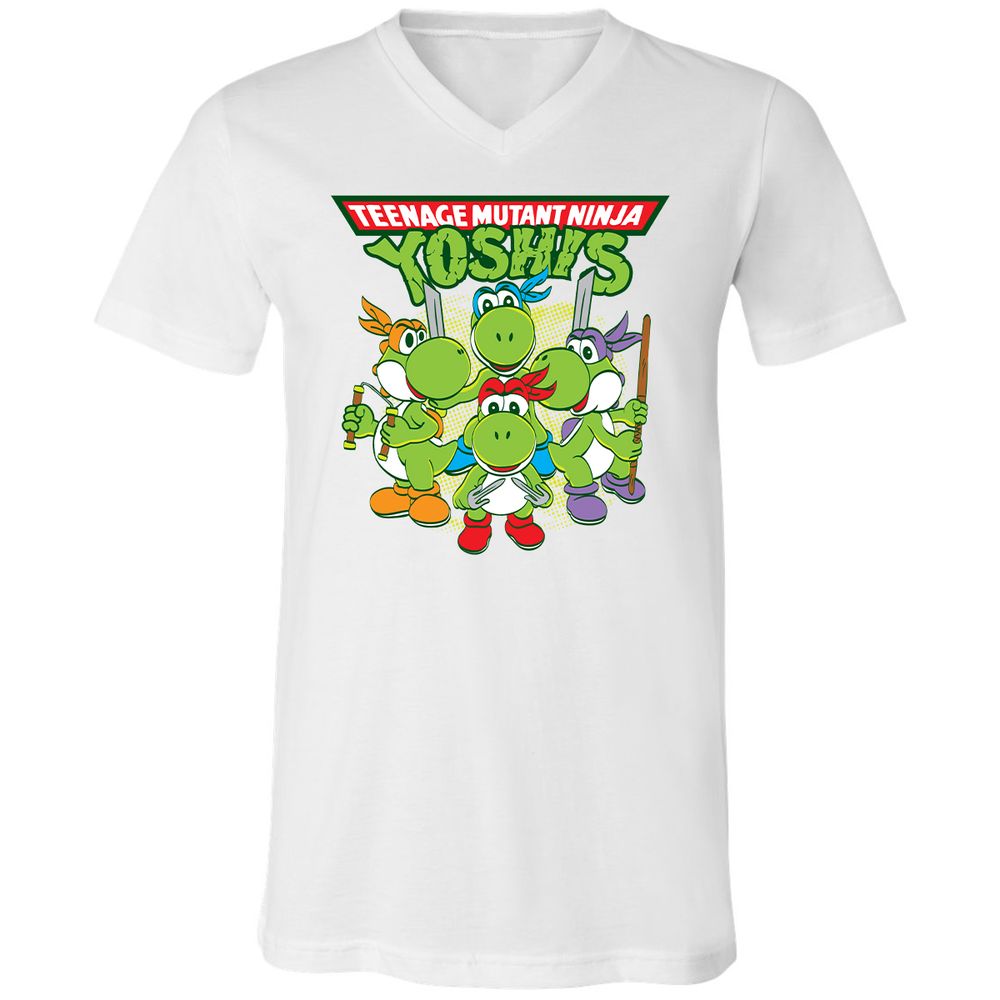 Unisex V-Neck T-Shirt - NQ8VWBHV - White - 5