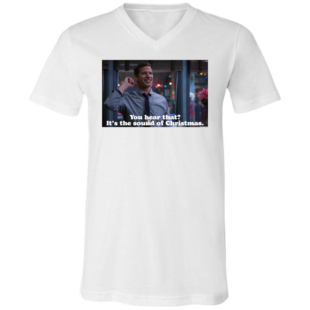 Unisex V-Neck T-Shirt - F5A8WEVX - White - 5